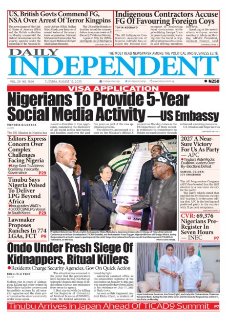 Top Stories For Today (19/08/25) – Independent Newspaper Nigeria