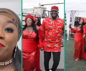 American Woman Who Fell in Love With Nigerian Man Proudly Waves Country’s Flag Ahead of Wedding