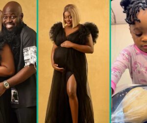 Lasisi Elenu, Wife Expecting Their 2nd Child, Share Adorable Pics: “Baby Rain About to Be a Big Sis”