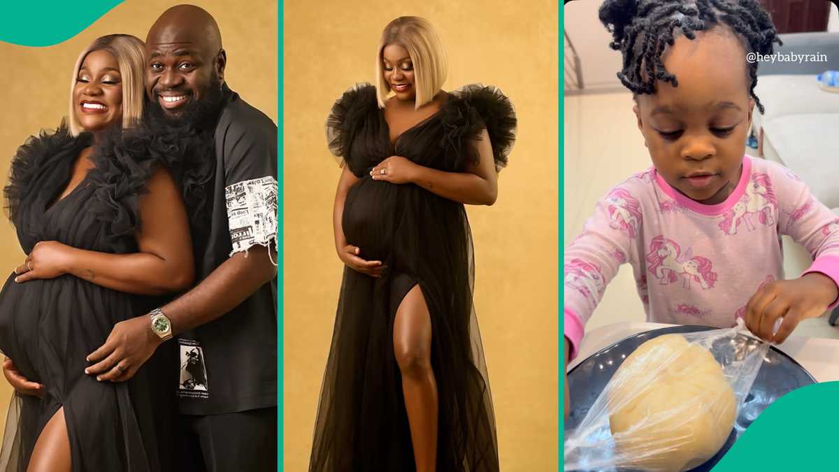 Lasisi Elenu, Wife Expecting Their 2nd Child, Share Adorable Pics: “Baby Rain About to Be a Big Sis”