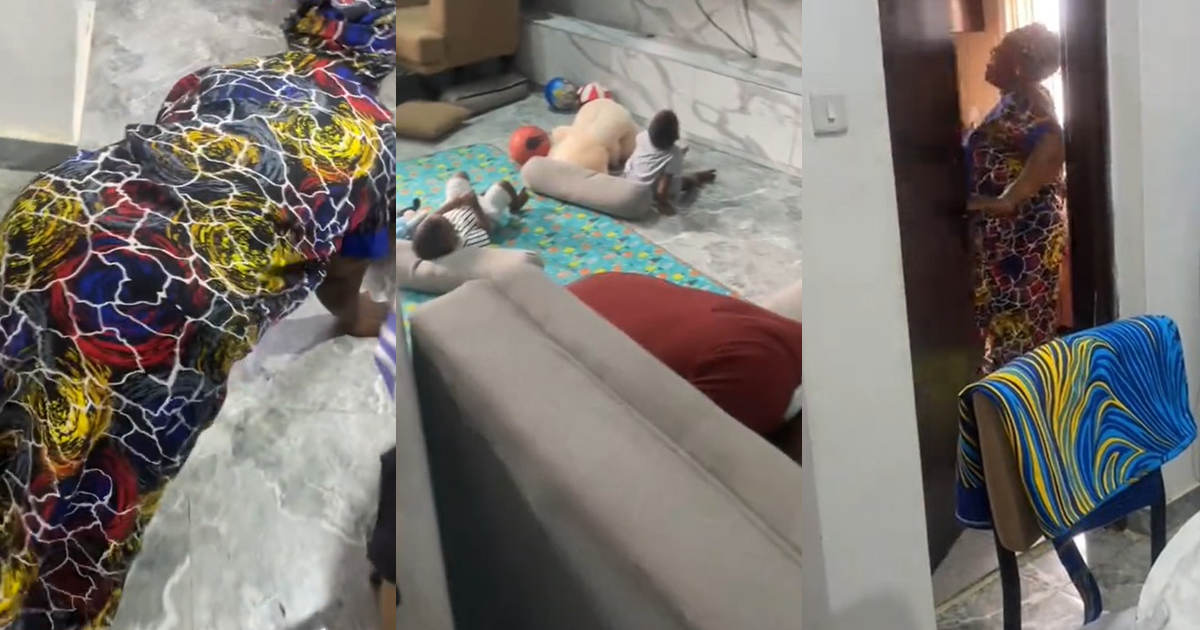 “They’ll want her to take them with her” – Grandma crawls out of her daughter’s house to avoid being accompanied by her grandkids (VIDEO)