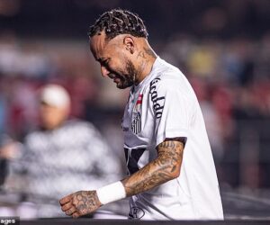 Football star Neymar confronted by angry Santos fans and ‘threatened with violence’ after worst defeat of his career left him in tears (Video)