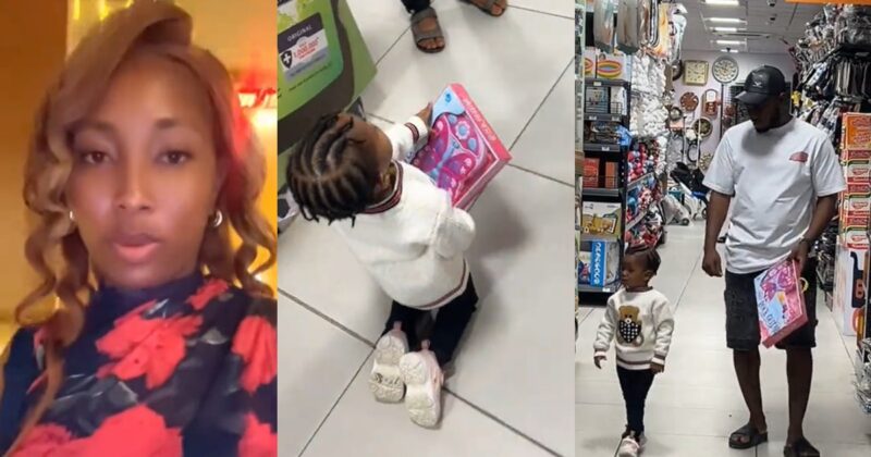 Mum shares how her 2-year-old daughter smartly wins her dad’s heart to get a toy at the supermarketb(WATCH)