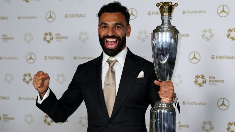 Mohamed Salah wins record third PFA Player of the Year award