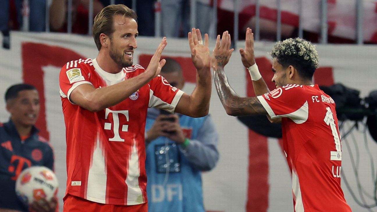 Kane hails ‘instant connection’ with Díaz after Bayern hat trick