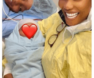 “Say hi to the latest grandma” Actress Iyabo Ojo says as she shows off son of Priscilla Ojo-Mkambala and Tanzanian singer Juma Jux Mkambala