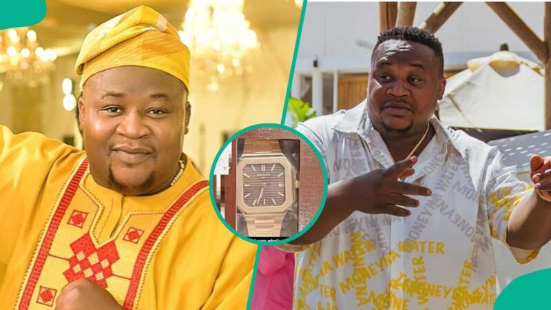 “Only I, Tinubu, and Davido Have It”: Cubana Chiefpriest Brags, Flaunts Multimillion-Naira Watch
