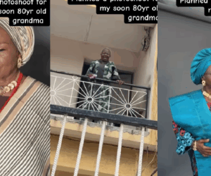 “Old age gat nothing on mama!!” – Lady shares the lovely photoshoot she planned for her grandma’s 80th birthday (VIDEO)