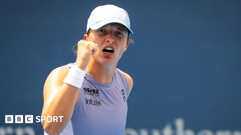 Cincinnati Open: Iga Swiatek powers past Elena Rybakina to reach final