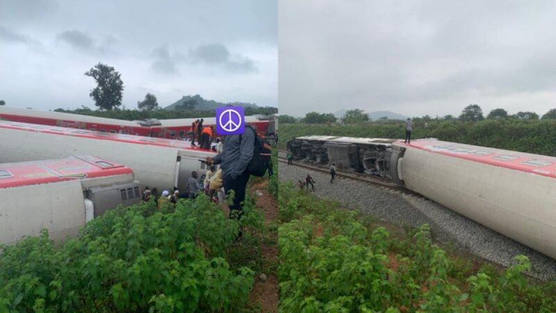 PHOTOS: Fear grip travellers as Abuja-Kaduna train jumps track