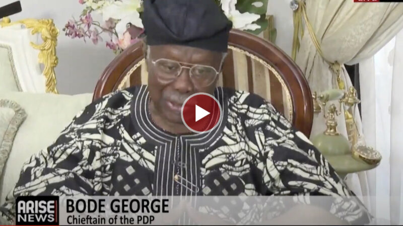 If You’re Progress Terminator, Ship Yourself Out, Bode George Warns PDP Dissenters 