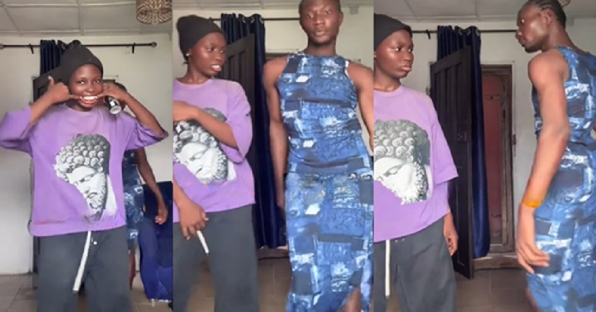 Lady shares surprising moment her brLady’s brother pulls a reverse on her, showing up wearing her clothes while she made content wearing his (WATCH)other showed up wearing her dress while creating content with his clothes.