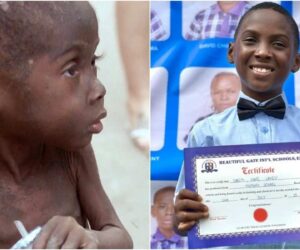 Boy rescued after being abandoned and branded a ‘witch’ graduates primary school