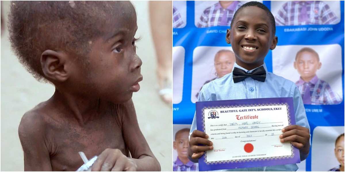 Boy rescued after being abandoned and branded a ‘witch’ graduates primary school