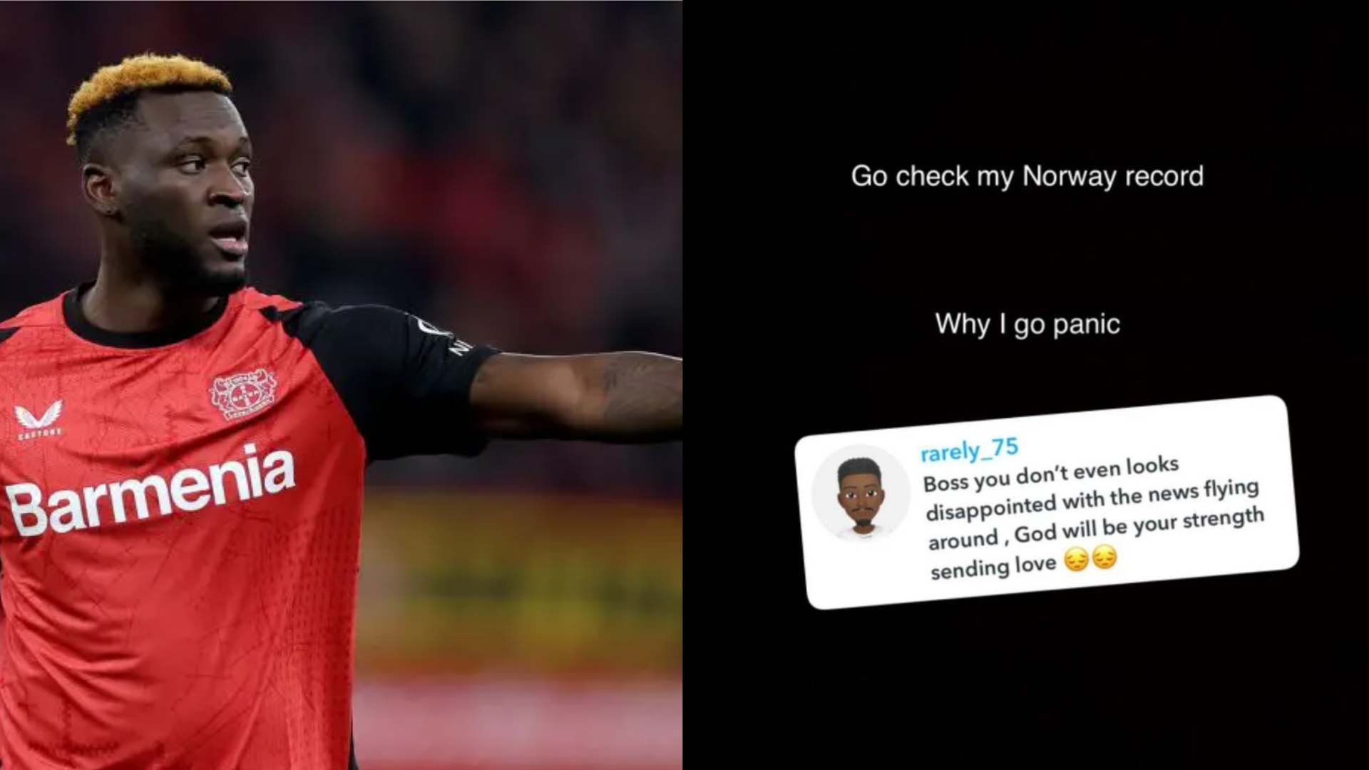 Victor Boniface stays confident after collapsed AC Milan transfer move