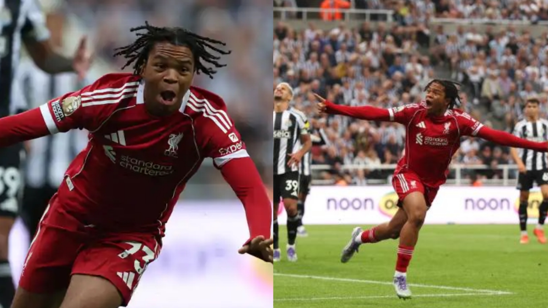 Ngumoha saves Liverpool with dramatic stoppage-time winner against Newcastle