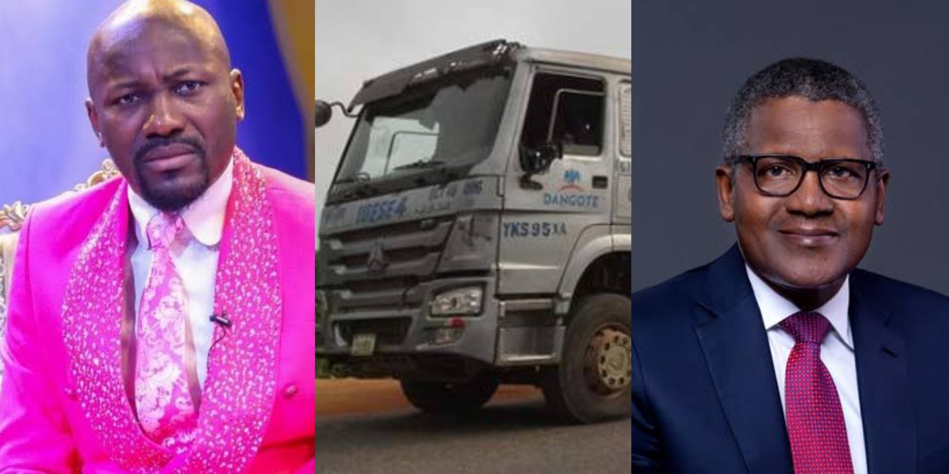 Apostle Johnson Suleman calls out Dangote as his truck hits 3 in Edo
