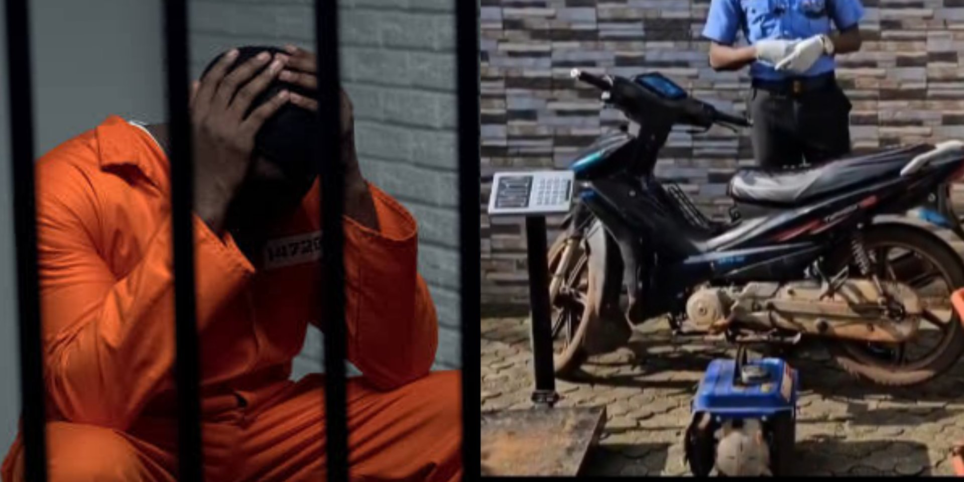 Ex-convict rearrested six days after release from prison for stealing motorcycle
