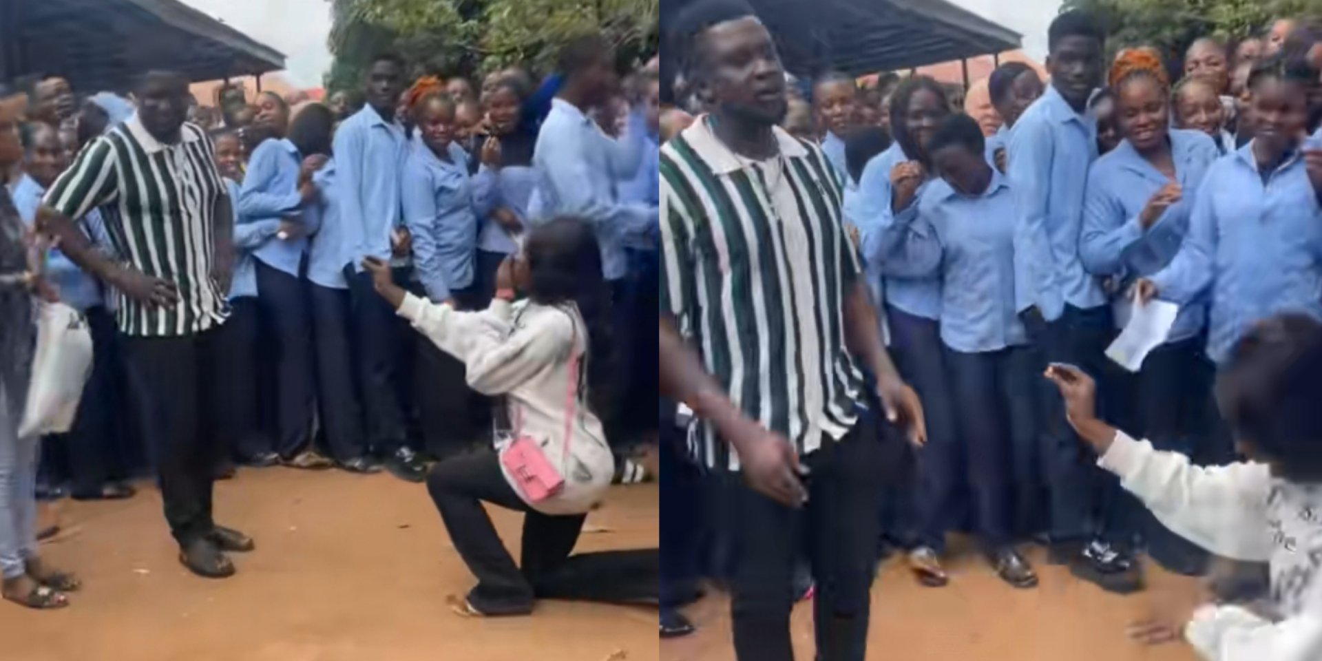 Man’s reaction over girlfriend’s public proposal trends