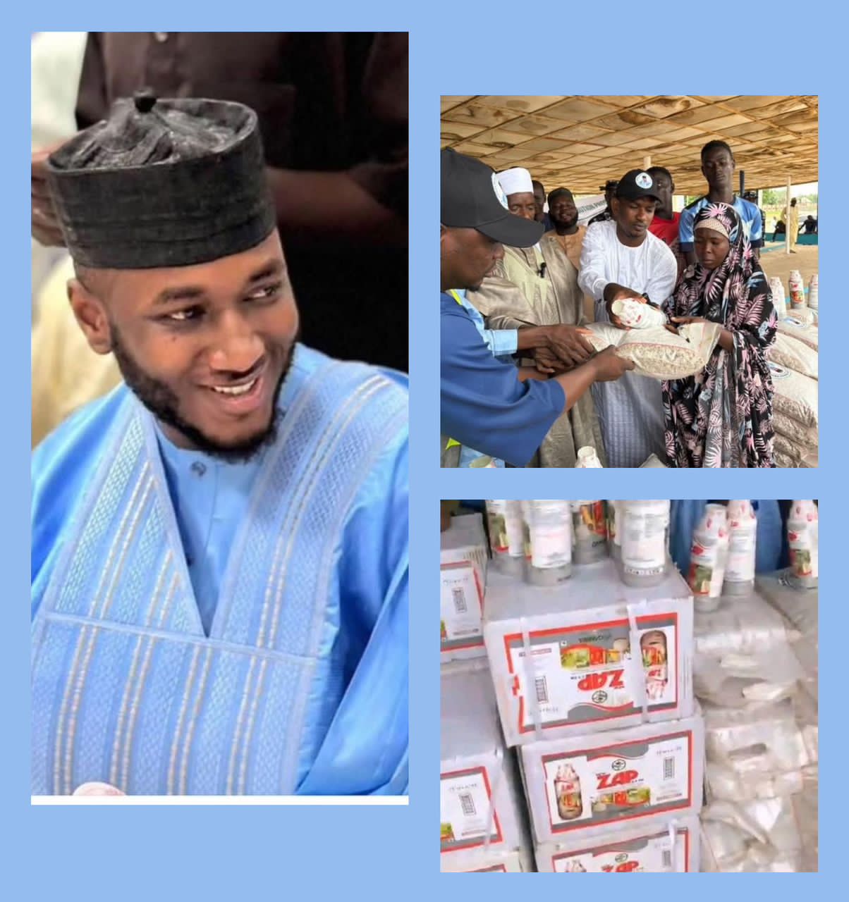 Ribadu’s son distributes fertilisers to 400 Adamawa farmers
