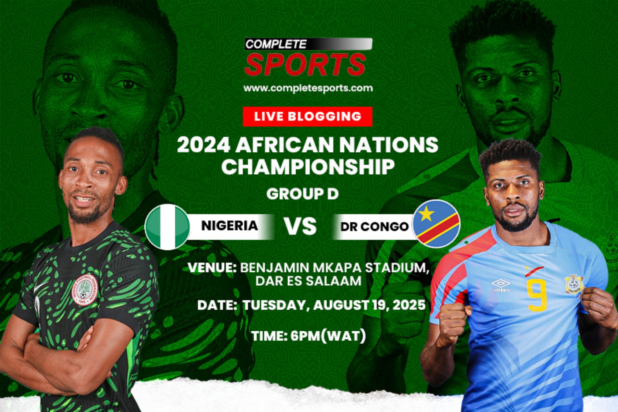 CHAN 2024: Nigeria Vs Congo – Group D, Matchday 3 Live Blogging