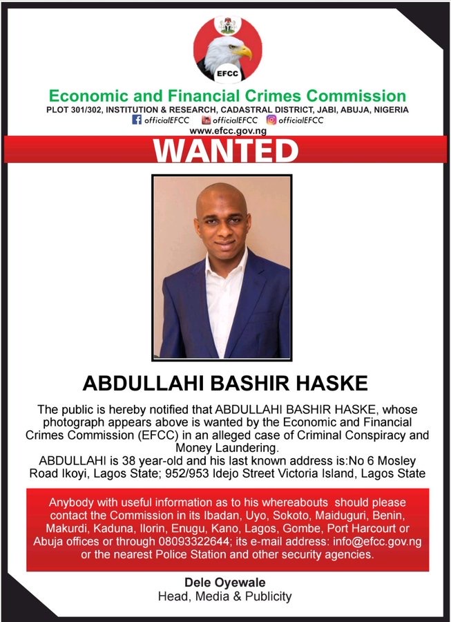 EXCLUSIVE: Atiku’s Son-In-Law, Bashir-Haske, Declared Wanted By EFCC, Escaped With ‘Second Passport’ After Passport Seizure