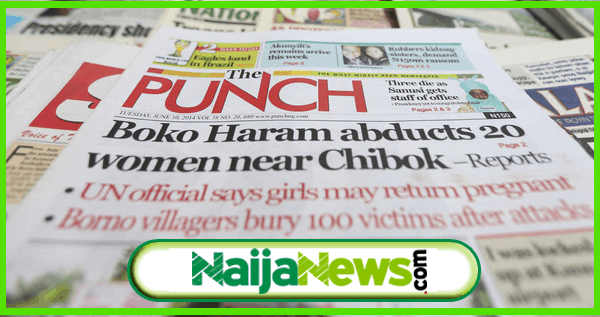 Nigerian Newspapers Daily Front Pages Review
