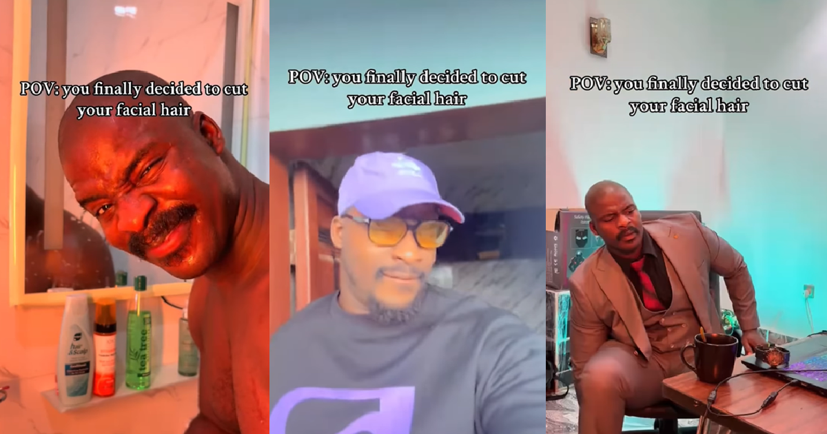“So beard is just makeup in disguise” – Man shares the aftermath of shaving his beard (VIDEO)