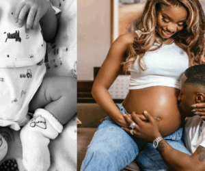 Priscilla Ojo and her Husband Juma Jux welcome a baby boy (WATCH)