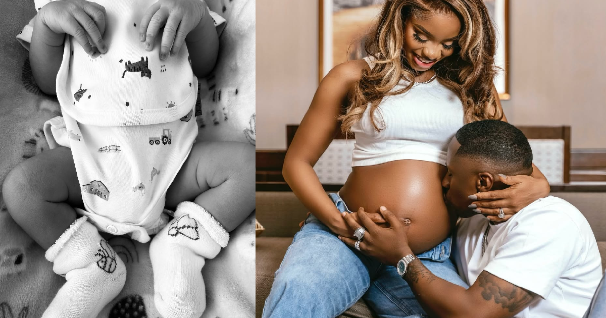 Priscilla Ojo and her Husband Juma Jux welcome a baby boy (WATCH)