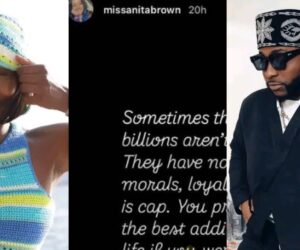 Fake wedding rings – Anita Brown seemingly shades Davido