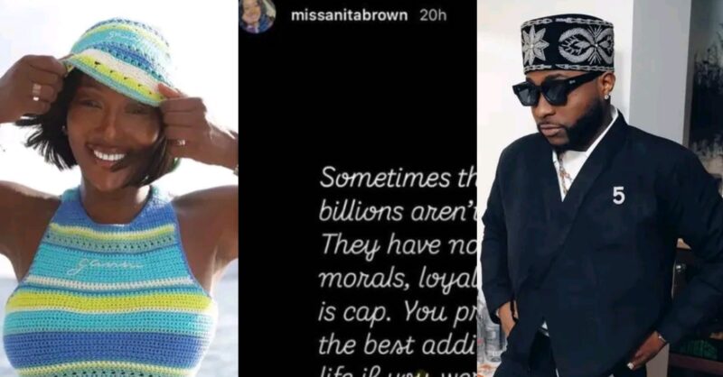 Fake wedding rings – Anita Brown seemingly shades Davido