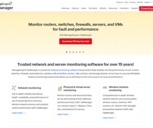 I tried ManageEngine OpManager, and found it offers comprehensive network monitoring for enterprises
