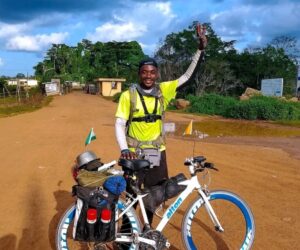 Nigerian Cyclist Emmanuel Myam (Emmiwuks) Arrives Liberia On Bicycle Journey To United States