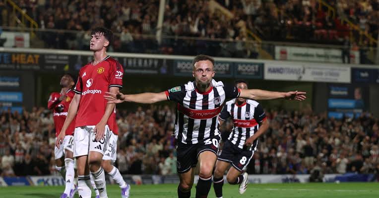 Shocker As Fourth-Tier Grimsby Town Knock Man United Out of Carabao Cup