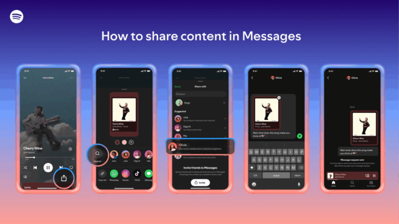 Spotify Launches In-App Messaging Feature for Music, Podcast, and Audiobook Sharing