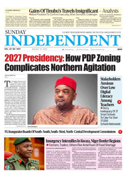 Top Stories For Today (31/08/25) – Independent Newspaper Nigeria