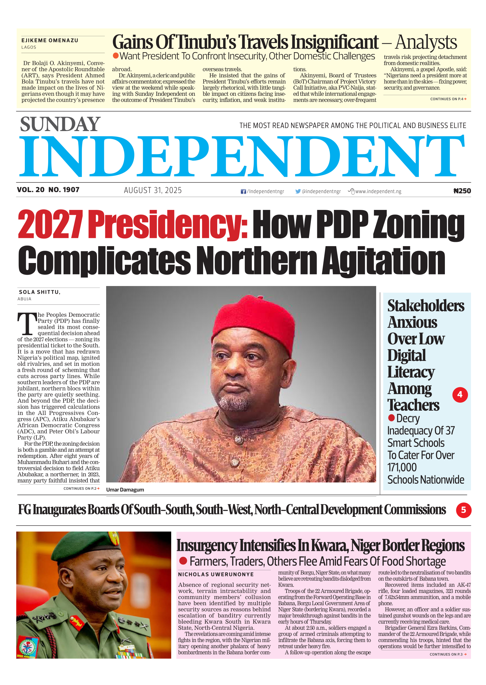 Top Stories For Today (31/08/25) – Independent Newspaper Nigeria