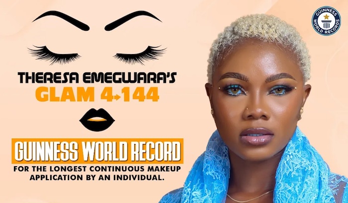 Six-Day Marathon: TesGlam’s Record-Breaking Makeup Bid Heats Up In Lagos