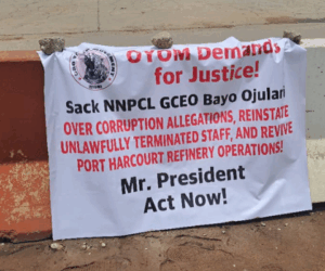 PHOTO: Protest rock NNPC tower, as youth call for Ojulari’s resignation