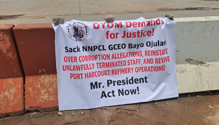 PHOTO: Protest rock NNPC tower, as youth call for Ojulari’s resignation