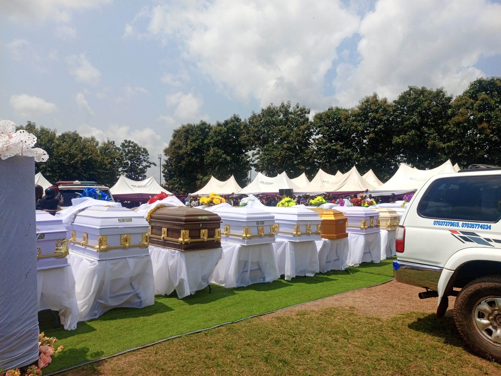 ‘No arrest till now,’ Gov Nwifuru fumes at burial of Ebonyi indigenes murdered in Anambra