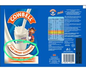 NAFDAC raises alarm over fake sachet Cowbell Our Milk in circulation