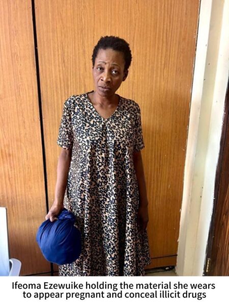 Widow using fake pregnancy to traffic cocaine arrested by NDLEA in Lagos