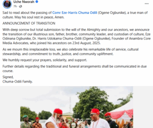 Prominent Anambra community leader slumps and d!es at a public function