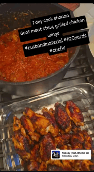 Singer Banky W declares himself “husband material” as he shows off his culinary skills