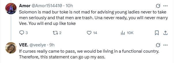 If curses really came to pass, we would be living in a functional country