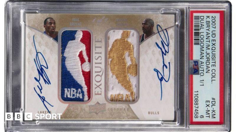 Basketball card signed by NBA legends Jordan and Kobe Bryant fetches record £9.56m ($12.9m) at auction