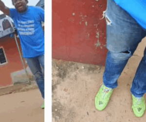 Delta police launch manhunt for activist, Wong Box, for allegedly ass@ulting BEDC officials attempting to disconnect his power over N4m debt (video)
