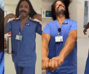 Nurse shares moment she took off her wig at work and her male colleague who found it slays in her wig.